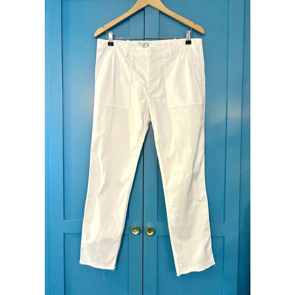 Nili Lotan White Jenna Straight Leg Cotton Pant (Made in USA)- Size 8, $390 - Picture 1 of 6